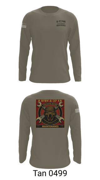 Long Sleeve Performance Shirt, 6-37 Field Artillery, Army, Teamtime, Team time, sublimation, custom sports apparel, team uniforms, spirit wear, spiritwear, sports uniforms, custom shirts, team store, custom team store, fundraiser sports, apparel fundraiser