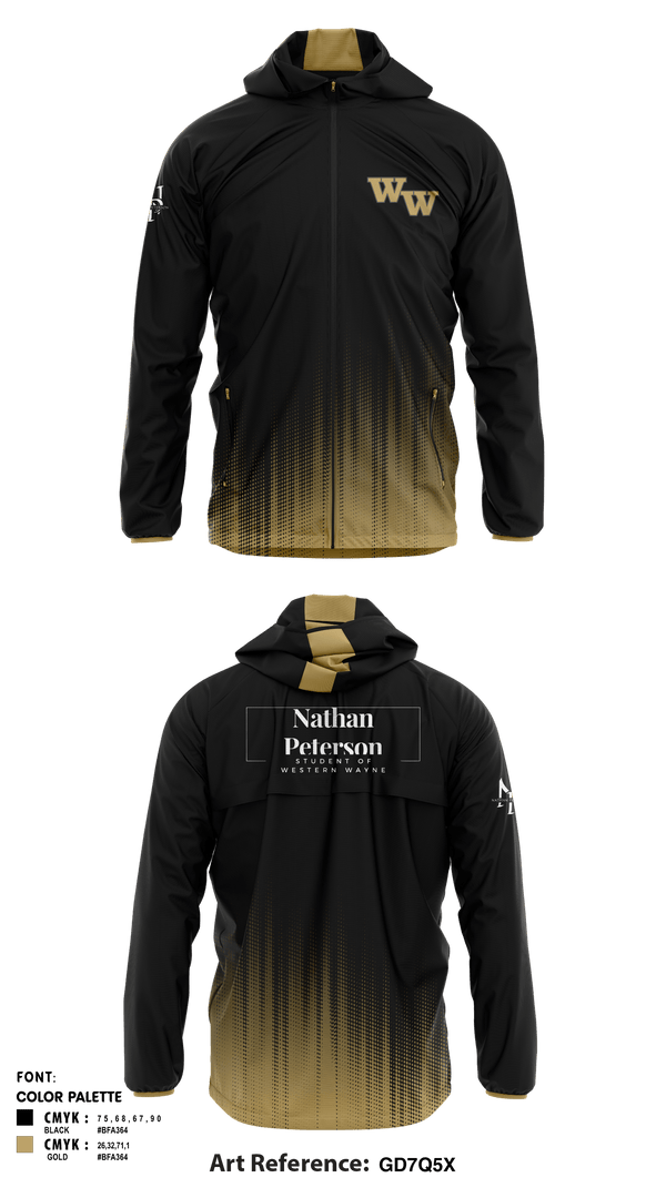 Windbreaker, Student of Western Wayne, , Teamtime, Team time, sublimation, custom sports apparel, team uniforms, spirit wear, spiritwear, sports uniforms, custom shirts, team store, custom team store, fundraiser sports, apparel fundraiser