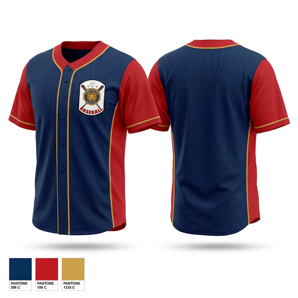 Full Button Baseball Jersey, NY American Legion Baseball, Baseball, Teamtime, Team time, sublimation, custom sports apparel, team uniforms, spirit wear, spiritwear, sports uniforms, custom shirts, team store, custom team store, fundraiser sports, apparel fundraiser