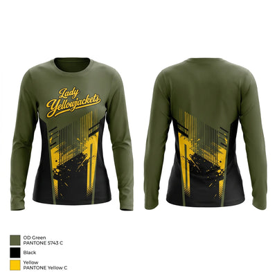 Fort Benning Lady Yellowjackets Long Sleeve Performance Shirt - 1