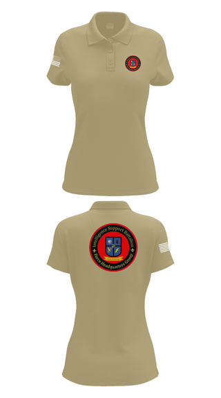 Womens Short Sleeve Performance Polo, Intelligence Support Battalion, , Teamtime, Team time, sublimation, custom sports apparel, team uniforms, spirit wear, spiritwear, sports uniforms, custom shirts, team store, custom team store, fundraiser sports, apparel fundraiser