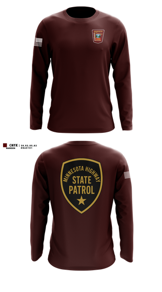 Long Sleeve Performance Shirt, Minnesota State Patrol, Police, Teamtime, Team time, sublimation, custom sports apparel, team uniforms, spirit wear, spiritwear, sports uniforms, custom shirts, team store, custom team store, fundraiser sports, apparel fundraiser