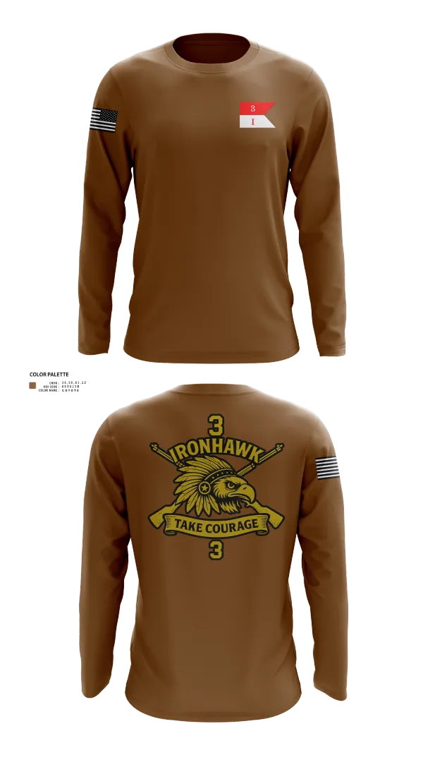Long Sleeve Performance Shirt, Comanche Squad, Army, Teamtime, Team time, sublimation, custom sports apparel, team uniforms, spirit wear, spiritwear, sports uniforms, custom shirts, team store, custom team store, fundraiser sports, apparel fundraiser