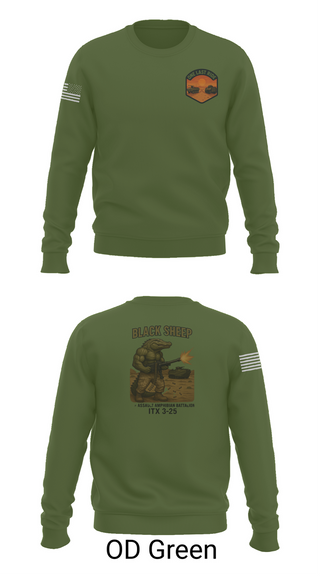 Crew Neck Sweatshirt, 4th Assault Amphibian Battalion, Company B, , Teamtime, Team time, sublimation, custom sports apparel, team uniforms, spirit wear, spiritwear, sports uniforms, custom shirts, team store, custom team store, fundraiser sports, apparel fundraiser