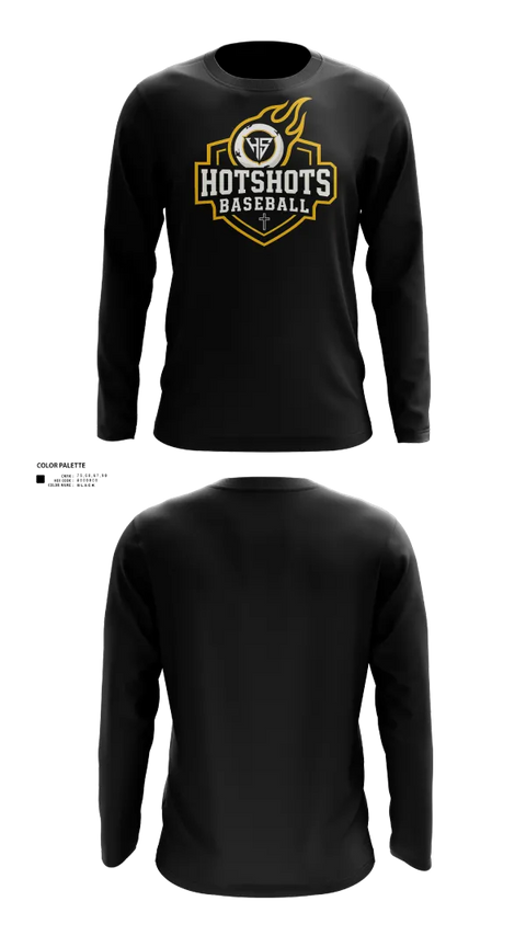 Long Sleeve Performance Shirt, Hotshots1, Baseball, Teamtime, Team time, sublimation, custom sports apparel, team uniforms, spirit wear, spiritwear, sports uniforms, custom shirts, team store, custom team store, fundraiser sports, apparel fundraiser