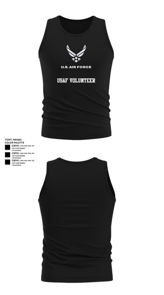 Tank Top, USAF Volunteer, Air Force, Teamtime, Team time, sublimation, custom sports apparel, team uniforms, spirit wear, spiritwear, sports uniforms, custom shirts, team store, custom team store, fundraiser sports, apparel fundraiser