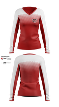Sublette Middle School Cheer Women's Long Sleeve V-neck Shirt - 1