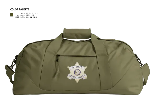 Duffle Bag, Pettis County Sherrifs Office, Police, Teamtime, Team time, sublimation, custom sports apparel, team uniforms, spirit wear, spiritwear, sports uniforms, custom shirts, team store, custom team store, fundraiser sports, apparel fundraiser