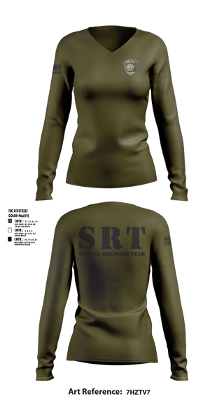 Womens Long Sleeve Vneck Shirt, GAINESVILLE PD SRT, Police, Teamtime, Team time, sublimation, custom sports apparel, team uniforms, spirit wear, spiritwear, sports uniforms, custom shirts, team store, custom team store, fundraiser sports, apparel fundraiser