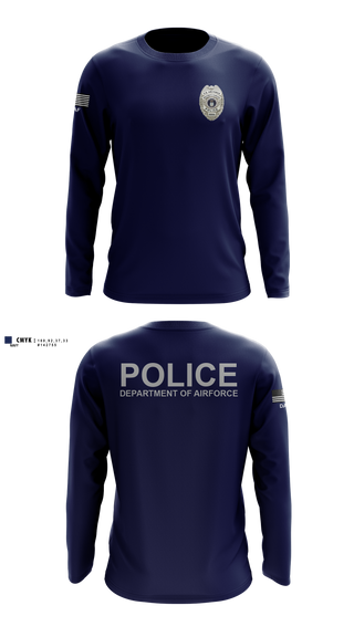 Long Sleeve Performance Shirt, DEPARTMENT OF AIRFORCE, Police, Teamtime, Team time, sublimation, custom sports apparel, team uniforms, spirit wear, spiritwear, sports uniforms, custom shirts, team store, custom team store, fundraiser sports, apparel fundraiser