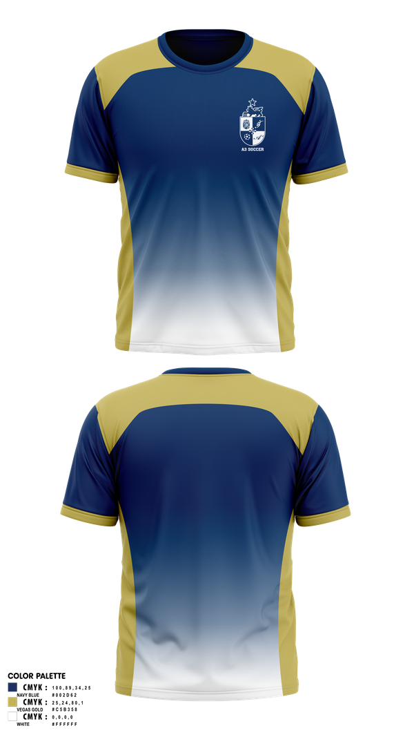 Short Sleeve Performance Shirt, A3 Soccer, Men's Soccer, Teamtime, Team time, sublimation, custom sports apparel, team uniforms, spirit wear, spiritwear, sports uniforms, custom shirts, team store, custom team store, fundraiser sports, apparel fundraiser