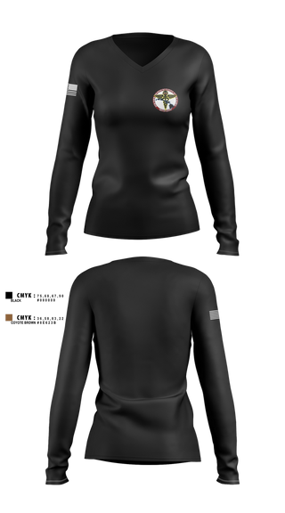 Womens Long Sleeve Vneck Shirt, 8TH FRSD, , Teamtime, Team time, sublimation, custom sports apparel, team uniforms, spirit wear, spiritwear, sports uniforms, custom shirts, team store, custom team store, fundraiser sports, apparel fundraiser