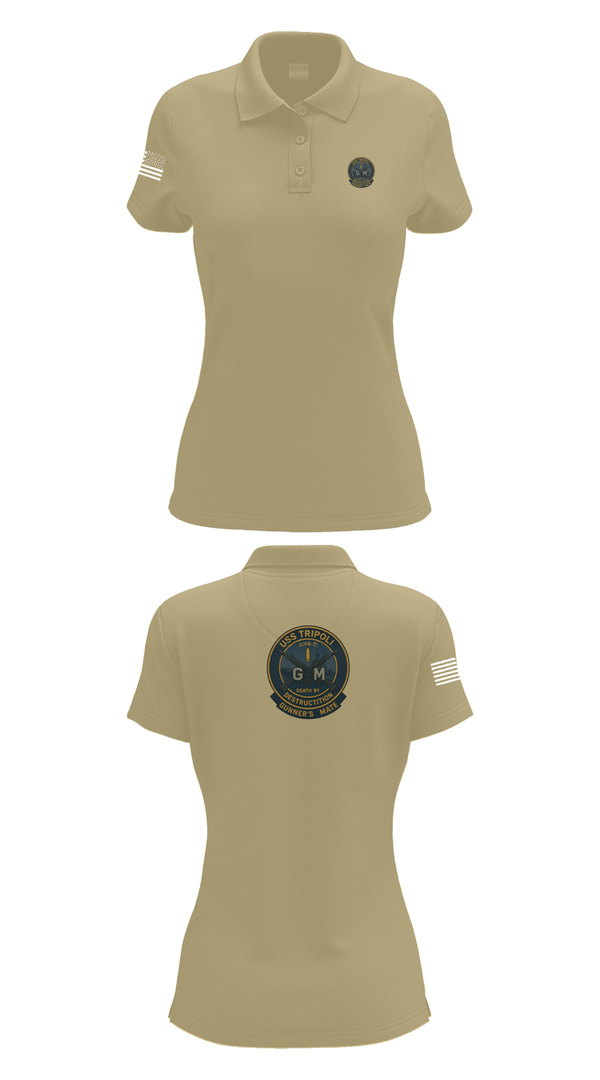 Womens Short Sleeve Performance Polo, USS TRIPOLI, , Teamtime, Team time, sublimation, custom sports apparel, team uniforms, spirit wear, spiritwear, sports uniforms, custom shirts, team store, custom team store, fundraiser sports, apparel fundraiser