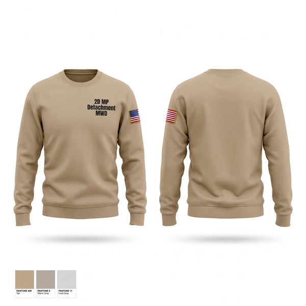 Crew Neck Sweatshirt, 2D MP Detachment MWD, Army, Teamtime, Team time, sublimation, custom sports apparel, team uniforms, spirit wear, spiritwear, sports uniforms, custom shirts, team store, custom team store, fundraiser sports, apparel fundraiser
