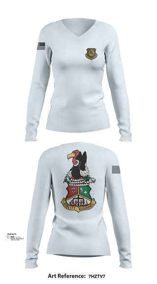 Womens Long Sleeve Vneck Shirt, 452nd MXG, Air Force, Teamtime, Team time, sublimation, custom sports apparel, team uniforms, spirit wear, spiritwear, sports uniforms, custom shirts, team store, custom team store, fundraiser sports, apparel fundraiser