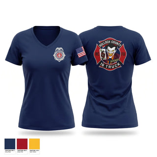 Womens Short Sleeve Vneck Shirt, Bulloch county fire department, Fire Department, Teamtime, Team time, sublimation, custom sports apparel, team uniforms, spirit wear, spiritwear, sports uniforms, custom shirts, team store, custom team store, fundraiser sports, apparel fundraiser