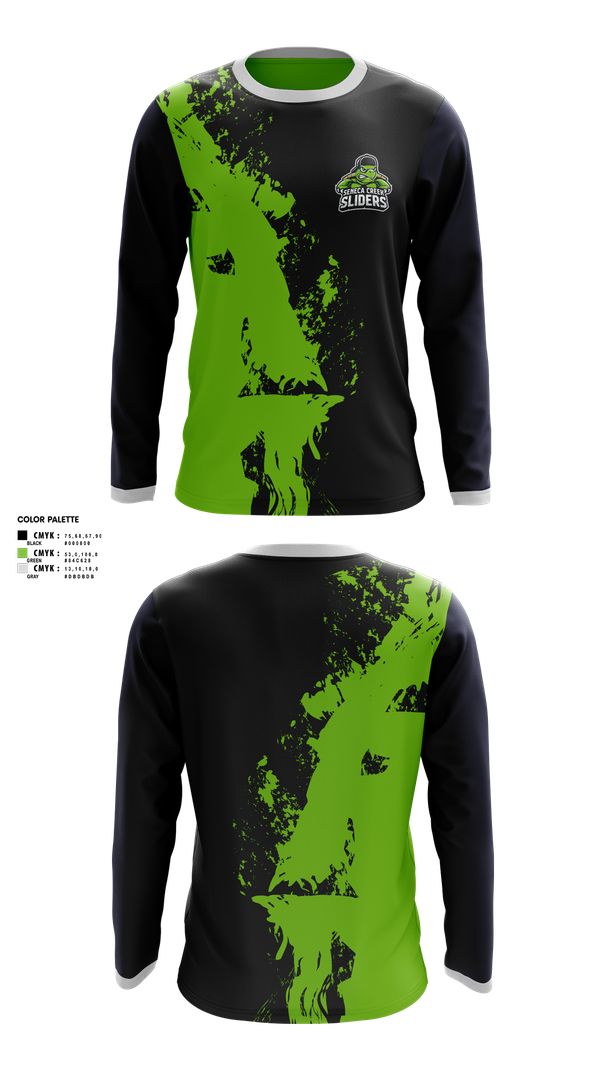 Long Sleeve Performance Shirt, Seneca Creek Sliders, Baseball, Teamtime, Team time, sublimation, custom sports apparel, team uniforms, spirit wear, spiritwear, sports uniforms, custom shirts, team store, custom team store, fundraiser sports, apparel fundraiser