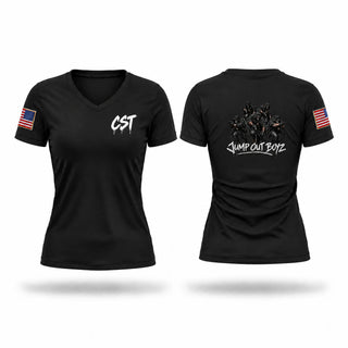 Womens Short Sleeve Vneck Shirt, South District Crime Suppression Team, Police, Teamtime, Team time, sublimation, custom sports apparel, team uniforms, spirit wear, spiritwear, sports uniforms, custom shirts, team store, custom team store, fundraiser sports, apparel fundraiser