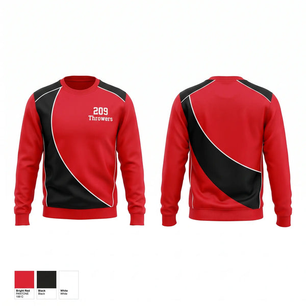Crew Neck Sweatshirt, 209Throwers, Track & Field, Teamtime, Team time, sublimation, custom sports apparel, team uniforms, spirit wear, spiritwear, sports uniforms, custom shirts, team store, custom team store, fundraiser sports, apparel fundraiser