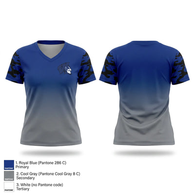 Wayne Community High School Wrestling Women's Short Sleeve V-neck Shirt - 1