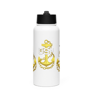 NAVAL REACTORS 68942072 Stainless Steel Water Bottle with a Straw Lid