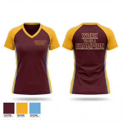 CHESTERTON TROJANS 66898768 Women's Short Sleeve V-neck Shirt - 1