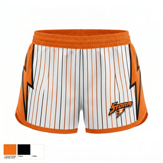 Womens Shorts, Storm, Softball, Teamtime, Team time, sublimation, custom sports apparel, team uniforms, spirit wear, spiritwear, sports uniforms, custom shirts, team store, custom team store, fundraiser sports, apparel fundraiser