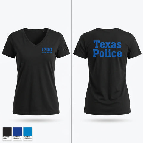Womens Short Sleeve Vneck Shirt, 1700, Police, Teamtime, Team time, sublimation, custom sports apparel, team uniforms, spirit wear, spiritwear, sports uniforms, custom shirts, team store, custom team store, fundraiser sports, apparel fundraiser