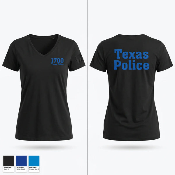 Womens Short Sleeve Vneck Shirt, 1700, Police, Teamtime, Team time, sublimation, custom sports apparel, team uniforms, spirit wear, spiritwear, sports uniforms, custom shirts, team store, custom team store, fundraiser sports, apparel fundraiser