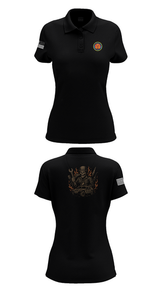 Womens Short Sleeve Performance Polo, 4th Combat Engineer Battalion A Co, Marines, Teamtime, Team time, sublimation, custom sports apparel, team uniforms, spirit wear, spiritwear, sports uniforms, custom shirts, team store, custom team store, fundraiser sports, apparel fundraiser