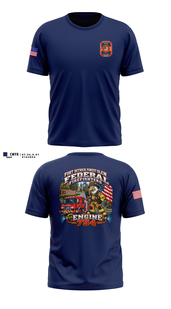 Short Sleeve Performance Shirt, Fort Detrick Forest Glen Federal Firefighters, Fire Department, Teamtime, Team time, sublimation, custom sports apparel, team uniforms, spirit wear, spiritwear, sports uniforms, custom shirts, team store, custom team store, fundraiser sports, apparel fundraiser