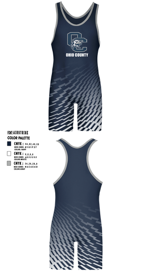 Wrestling Singlet, Ohio county, Wrestling, Teamtime, Team time, sublimation, custom sports apparel, team uniforms, spirit wear, spiritwear, sports uniforms, custom shirts, team store, custom team store, fundraiser sports, apparel fundraiser