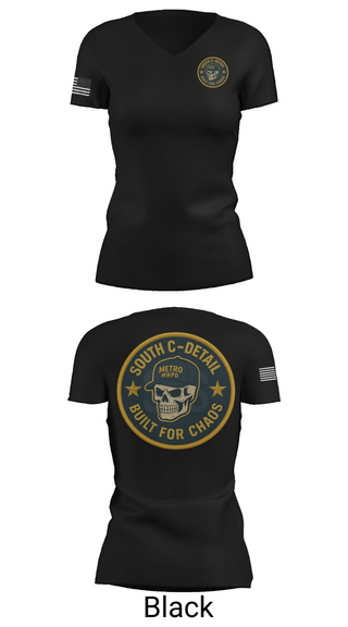 Womens Short Sleeve Vneck Shirt, South C Detail, , Teamtime, Team time, sublimation, custom sports apparel, team uniforms, spirit wear, spiritwear, sports uniforms, custom shirts, team store, custom team store, fundraiser sports, apparel fundraiser