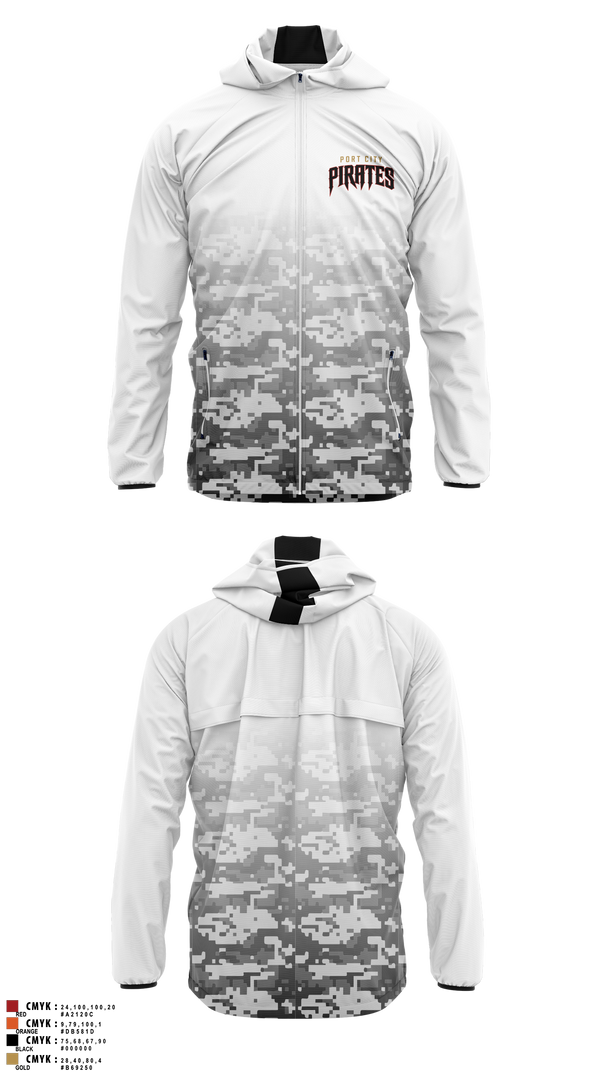 Windbreaker, Port City Pirates, Baseball, Teamtime, Team time, sublimation, custom sports apparel, team uniforms, spirit wear, spiritwear, sports uniforms, custom shirts, team store, custom team store, fundraiser sports, apparel fundraiser