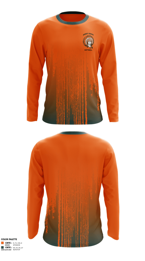 Long Sleeve Performance Shirt, Honey Grove, Softball, Teamtime, Team time, sublimation, custom sports apparel, team uniforms, spirit wear, spiritwear, sports uniforms, custom shirts, team store, custom team store, fundraiser sports, apparel fundraiser