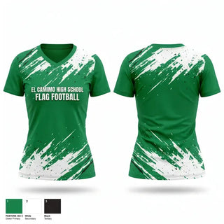 Womens Short Sleeve Vneck Shirt, El Camimo High School Flag Football, , Teamtime, Team time, sublimation, custom sports apparel, team uniforms, spirit wear, spiritwear, sports uniforms, custom shirts, team store, custom team store, fundraiser sports, apparel fundraiser