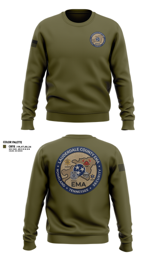 Crew Neck Sweatshirt, Lauderdale County Emergency Management Homeland Securtiy, Fire Department, Teamtime, Team time, sublimation, custom sports apparel, team uniforms, spirit wear, spiritwear, sports uniforms, custom shirts, team store, custom team store, fundraiser sports, apparel fundraiser