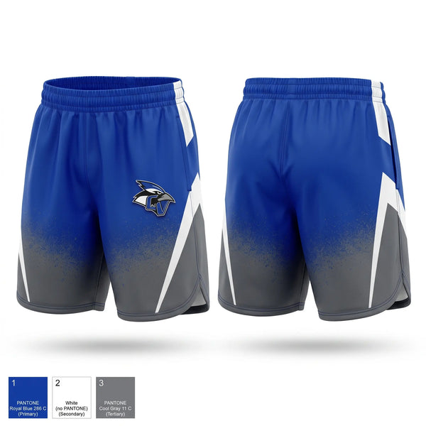 Womens Shorts, Conemaugh Valley Bluejays Football, Spirit Store, Teamtime, Team time, sublimation, custom sports apparel, team uniforms, spirit wear, spiritwear, sports uniforms, custom shirts, team store, custom team store, fundraiser sports, apparel fundraiser