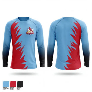 Long Sleeve Performance Shirt, Cardinals, Baseball, Teamtime, Team time, sublimation, custom sports apparel, team uniforms, spirit wear, spiritwear, sports uniforms, custom shirts, team store, custom team store, fundraiser sports, apparel fundraiser
