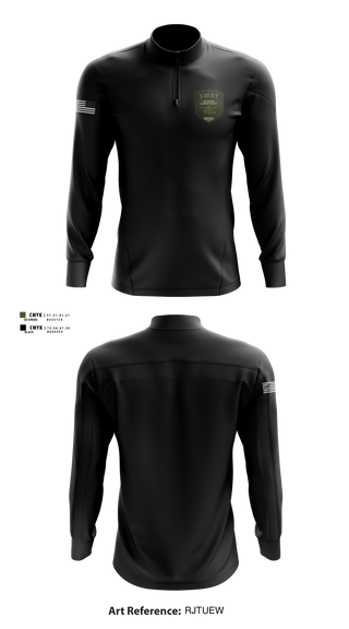 Quarter Zip Jacket, Rochester-Olmsted County SWAT, Police, Teamtime, Team time, sublimation, custom sports apparel, team uniforms, spirit wear, spiritwear, sports uniforms, custom shirts, team store, custom team store, fundraiser sports, apparel fundraiser