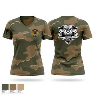 Womens Short Sleeve Vneck Shirt, Warrensville Hts JROTC, Army, Teamtime, Team time, sublimation, custom sports apparel, team uniforms, spirit wear, spiritwear, sports uniforms, custom shirts, team store, custom team store, fundraiser sports, apparel fundraiser