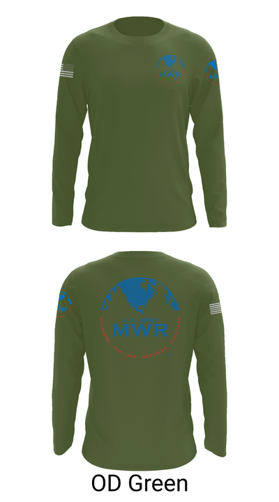 FAMILY AND MORALE, WELFARE AND RECREATION 29684136 Long Sleeve Performance Shirt 46