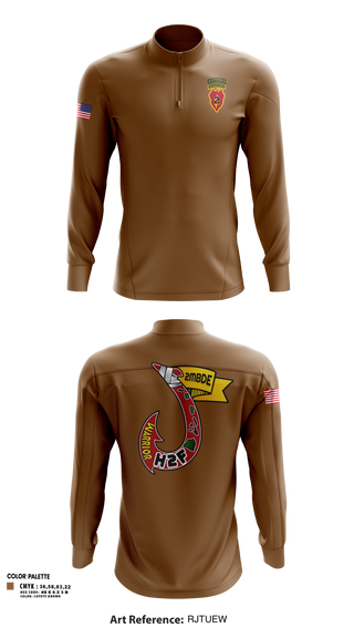 Quarter Zip Jacket, H2F, 2nd Mobile Brigade, 25th Infantry Division, Army, Teamtime, Team time, sublimation, custom sports apparel, team uniforms, spirit wear, spiritwear, sports uniforms, custom shirts, team store, custom team store, fundraiser sports, apparel fundraiser