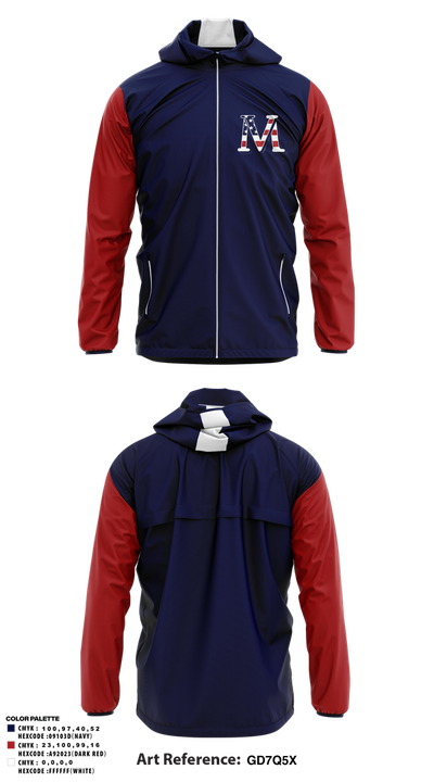 Veterans Memorial Eagles 7806279 Windbreaker - 1