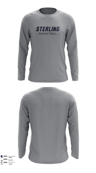 Long Sleeve Performance Shirt, Sterling Boys Basketball, Men's Basketball, Teamtime, Team time, sublimation, custom sports apparel, team uniforms, spirit wear, spiritwear, sports uniforms, custom shirts, team store, custom team store, fundraiser sports, apparel fundraiser