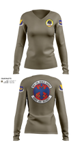 786th CES 8779713 Women's Long Sleeve V-neck Shirt - 22