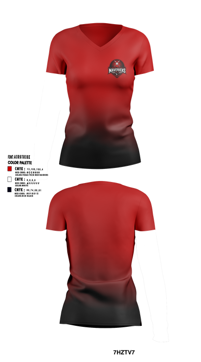 West Texas Mavericks Women's Short Sleeve V-neck Shirt - 5