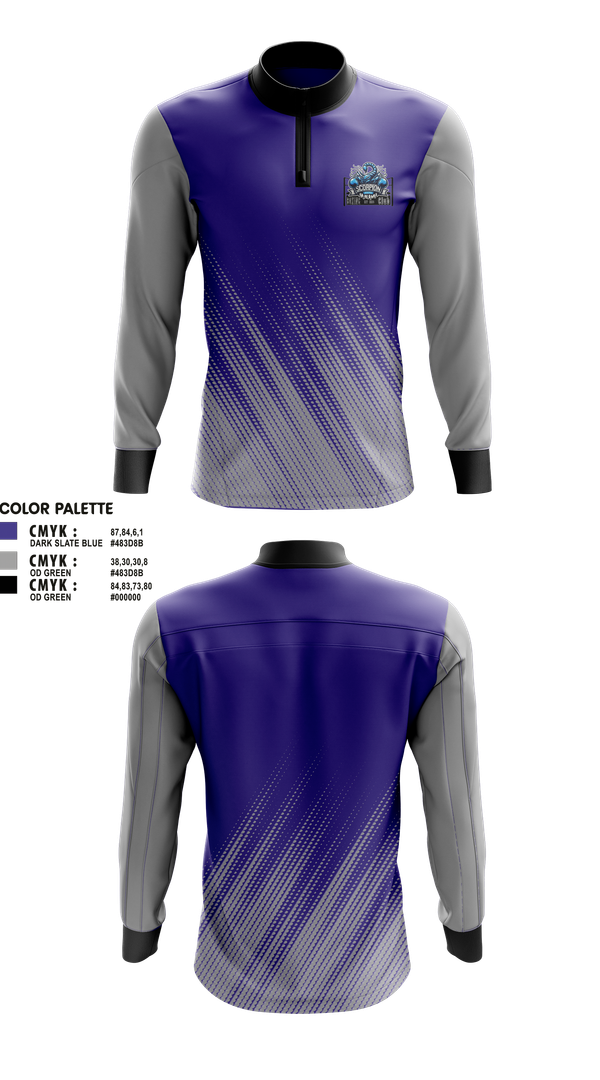 Quarter Zip Jacket, Scorpion elite boxing club, Wrestling, Teamtime, Team time, sublimation, custom sports apparel, team uniforms, spirit wear, spiritwear, sports uniforms, custom shirts, team store, custom team store, fundraiser sports, apparel fundraiser