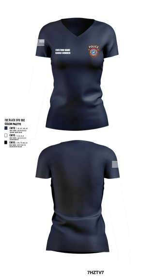 Womens Short Sleeve Vneck Shirt, Buhl Police Department, Police, Teamtime, Team time, sublimation, custom sports apparel, team uniforms, spirit wear, spiritwear, sports uniforms, custom shirts, team store, custom team store, fundraiser sports, apparel fundraiser