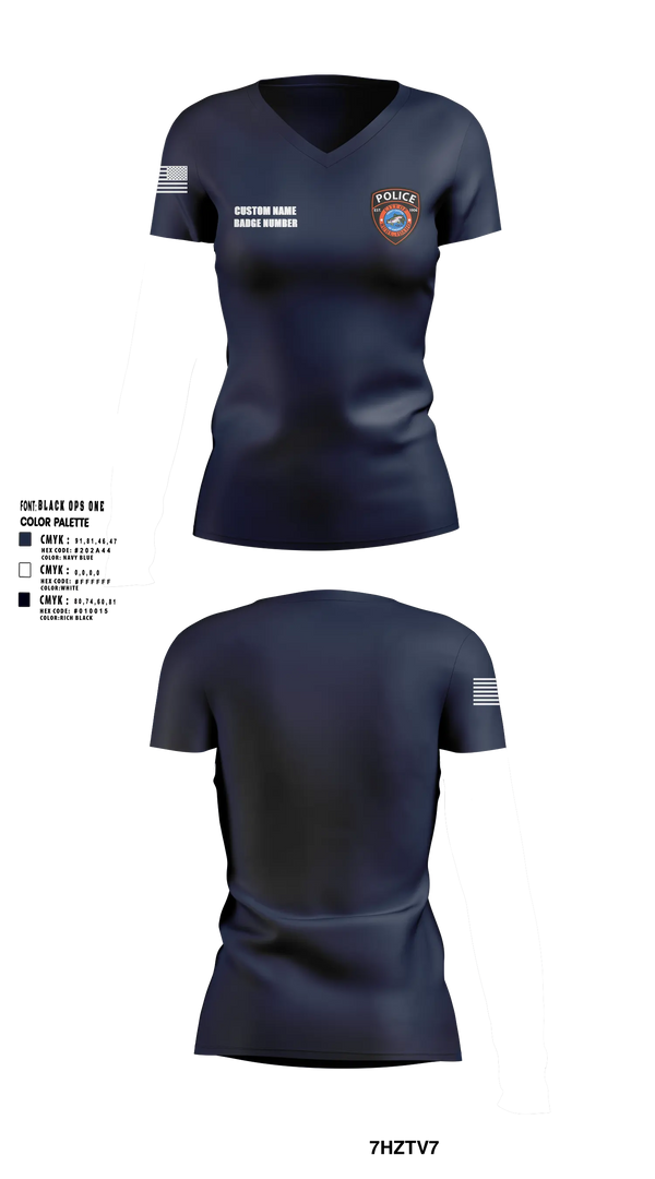 Buhl Police Department Women's Short Sleeve V-neck Shirt - 5